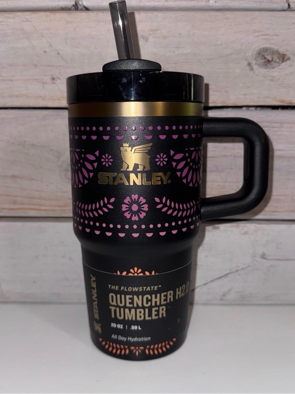 Stanley Dia de Los Muertos Midnight Catrina 20oz Tumbler NWT Sugar Skull